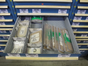 LISTA HEAVY DUTY 10-DRAWER PARTS CABINET W/ CONTENTS (W-50) LOADING & HANDLING FEE $25-